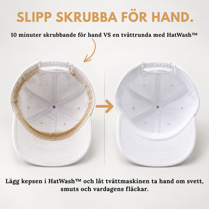 HatWash™ – Rena kepsar utan skrubbning eller förstörd form